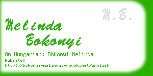 melinda bokonyi business card